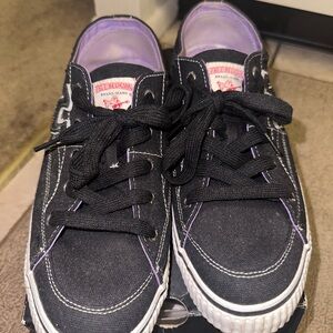 True Religion Black and Purple Kids Sneakers